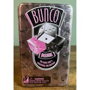 Cardinal Bunco Deluxe Dice Game Pink Collectible Tin 2-12 Players Ages 7+ New